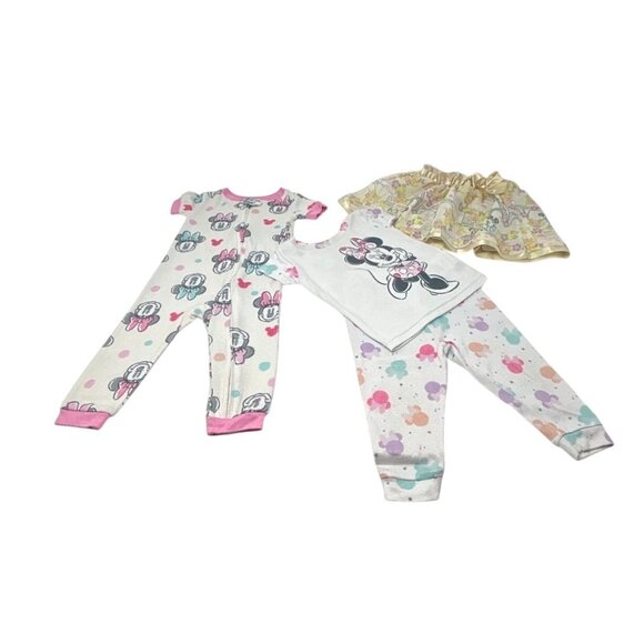 Disney Baby Girls 4-Piece Minnie Mouse - Pajamas, Shirt, Pants &‎ Skirt Size 12M - Picture 10 of 10